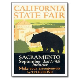 Vintage Sacramento CA Travel Poster Art Postcard