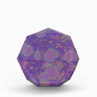 Purple Acid Marbled Paper Texture Acrylic Award