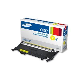 Samsung CLT Y407S Toner Cartridge for CLP 325W and CLX 3185FW   Yellow Electronics