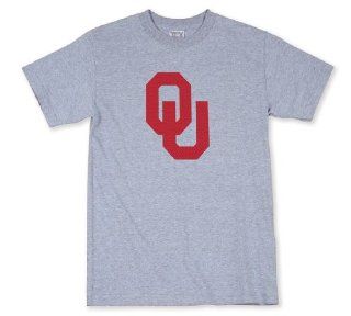 NCAA Oklahoma Sooners 100% Cotton Puff Logo Short Sleeve T Shirt, Small, Oxford  Apparel  Sports & Outdoors