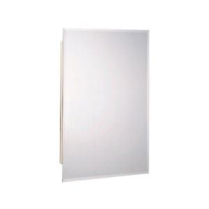 19 in. x 26 in. Recessed Mirrored Medicine Cabinet in Brushed Stainless Steel M119