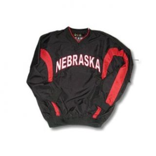 XXL  University of Nebraska at Lincoln UNL Cornhuskers   NU T.E.A.M. Pullover Coat / Jacket / Windbreaker w/ red accents. Clothing