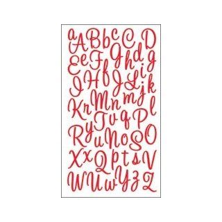 Bulk Buy Sticko Alphabet Stickers Sweetheart Script Small Glitter Red (6 Pack)