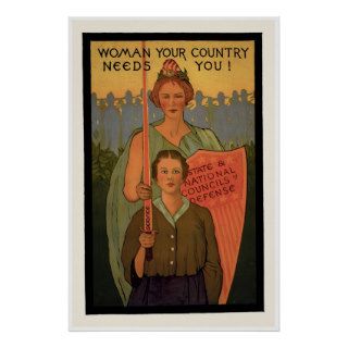 Woman Your Country Needs You Posters