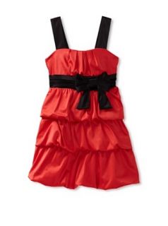 Ruby Rox Girls 7 16 Triple Bubble Dress, Coral/Black, 10 Clothing