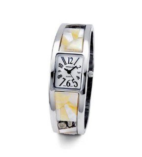 Ladies Multi colored Abalone Silver Tone Bangle Watch at  Women's Watch store.