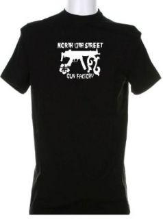 North 13th Street Gun Factory   Philadelphia Black Shirt Novelty T Shirts Clothing