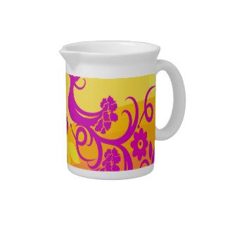 Exotic Bird In Tropical Colors Beverage Pitchers