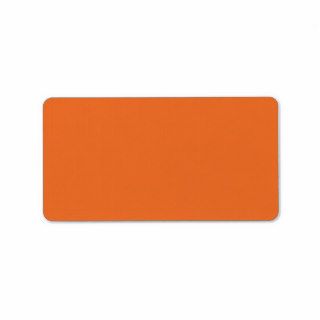 Plain orange background solid color blank personalized address labels