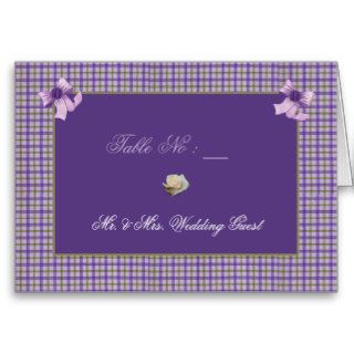Purple Table Place Card Template