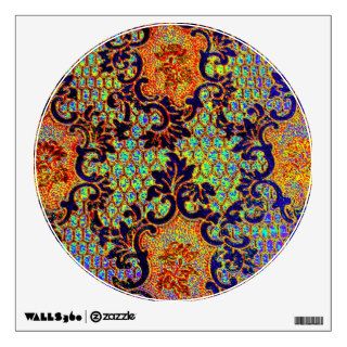 Vintage Psychedelic Wallpaper Floral Pattern Wall Graphics