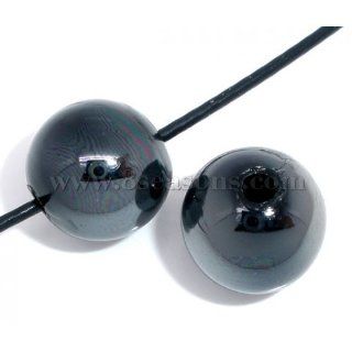 100 Black and Grey Acrylic Round Spacer Beads