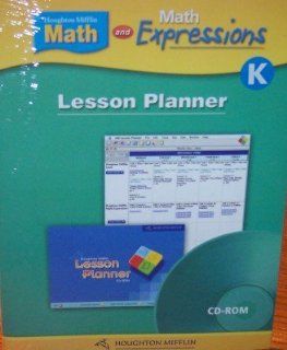 Houghton Mifflin Math Lesson Planner Cd Rom Lvl K (9780618697953) HOUGHTON MIFFLIN Books