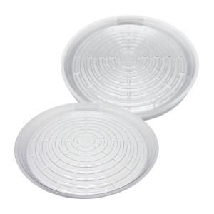 Viagrow 14 in. Clear Plastic Saucer (10 Pack) V14CS