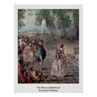 The Pleasure Ball Detail By Antoine Watteau Print