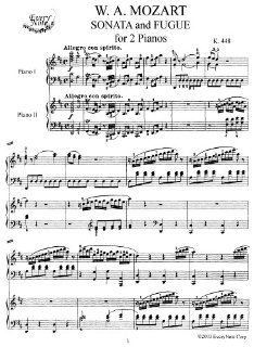 Mozart Sonata and Fugue K.448 for 2 Pianos  Instantly  and print sheet music Mozart Books