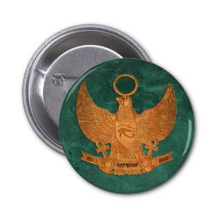 Supreme Royalty Het Heru Button (Green,Gold)