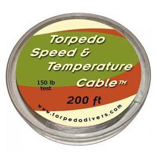 Torpedo Speed and Temperature Downrigger Cable 150# Test 200'  Lead Core And Wire Fishing Line  Sports & Outdoors
