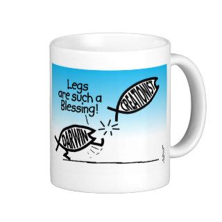 Creationist gets a kick out of Darwin Coffee Mugs