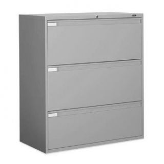 Global Office 9300P 3 Drawer Lateral Metal File Storage Cabinet   Light Grey