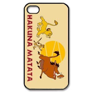 Custom Hakuna Matata Cover Case for iPhone 4 4s LS4 2038 Cell Phones & Accessories