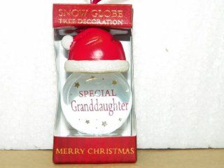 Personalized Snow Globe Ornament Special Granddaughter  Key Tags And Chains 