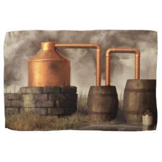 Swamp Moonshine Still Kitchen Towels