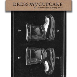 Dress My Cupcake DMCC423SET Chocolate Candy Mold, Med Santa Boot 3D, Set of 6 Kitchen & Dining