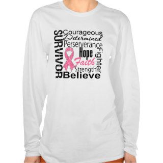 Breast Cancer Survivor Collage Tee Shirts