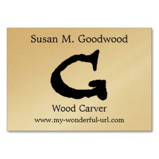 Artistic Letter "G" Hand Lettered Style Initial Business Card Template