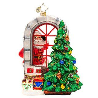 Christopher Radko Glass A Glimpse of Christmas Holiday Ornament #1016985   Decorative Hanging Ornaments