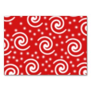 Red and white spiral pattern. business card