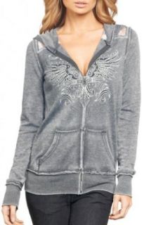 Affliction Women's Council Long Sleeve Hoodie S Black