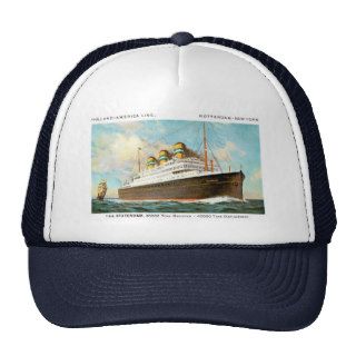 SS TSS Statendam Vintage Passenger Ship Trucker Hats