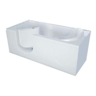Universal Tubs 5 ft. x 30 in. Left Drain Walk In Soaking Tub in White HDBL3060LWS