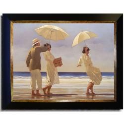 Jack Vettriano 'The Picnic Party' Framed Canvas Art Canvas