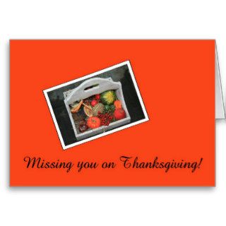 missing you  thanksgiving orange autumn fruits greeting cards