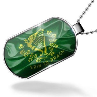 Dogtag Erin Go Bragh 3D Flag, Ireland Forever Dog tags necklace   Neonblond NEONBLOND Jewelry