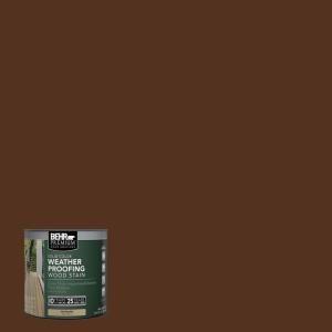 BEHR Premium 8 oz. #SC123 Valise Solid Color Wood Weatherproofing Stain Sample 501316