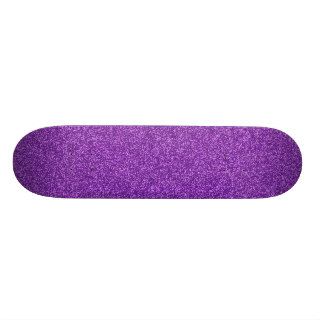 Beautiful fashionable girly purple glitter effect skateboards
