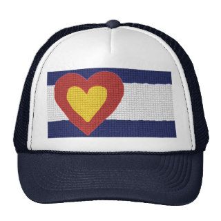 I heart Colorado Flag Products Mesh Hat