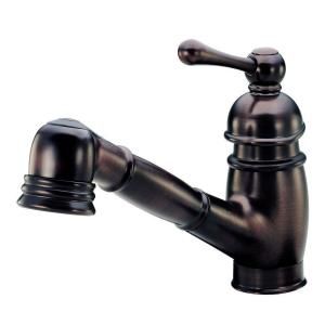 Danze Opulence Single Handle Pull Out Sprayer Kitchen Faucet in Oil Rubbed Bronze D457014RB