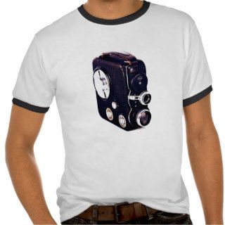 Vintage  Retro Movie Camera Tee Shirt