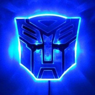 Edge Glowing LED Transformers AUTOBOTS Car Emblem   BLUE  Automotive Electronic Security Products 