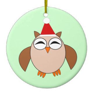 Cute Christmas Owl Ornament