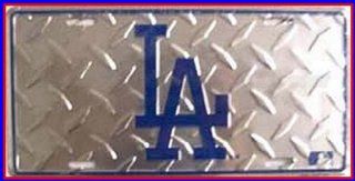 LA Los Angeles Dodgers Diamond MLB License Plate Plates Tag Tags auto vehicle car front 
