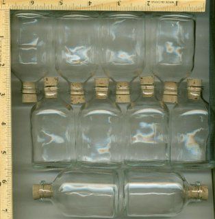 Small, Clear, Glass, Bottle, 7, Mini, Bottles, with, 7, Corks, Vial, is, about, 2.8"tall x 1.7"acrost, or 73mmTallx42mm acrost, with .5"id, .8"os opening, Holds, about, 2oz, or, 60ml.  Decorative Bottles  