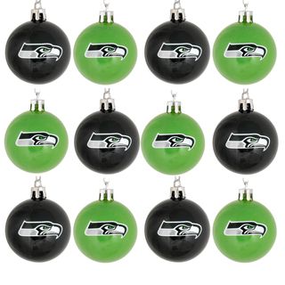 Forever Collectibles NFL 12 Piece Plastic Ball Ornament Set Football