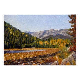 Estes Mountain Lake Oil Landscape Painting Custom Invites