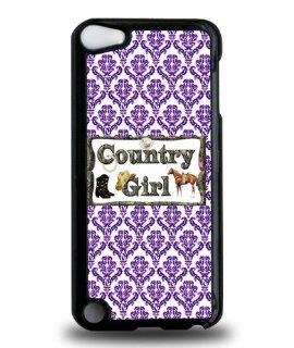 Country Girl Pink Damask iPod Touch 5th Generation Hard Shell Case Cell Phones & Accessories
